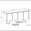 Lowry - Large 4 Door Sideboard Buffet - Distressed Charcoal Brown