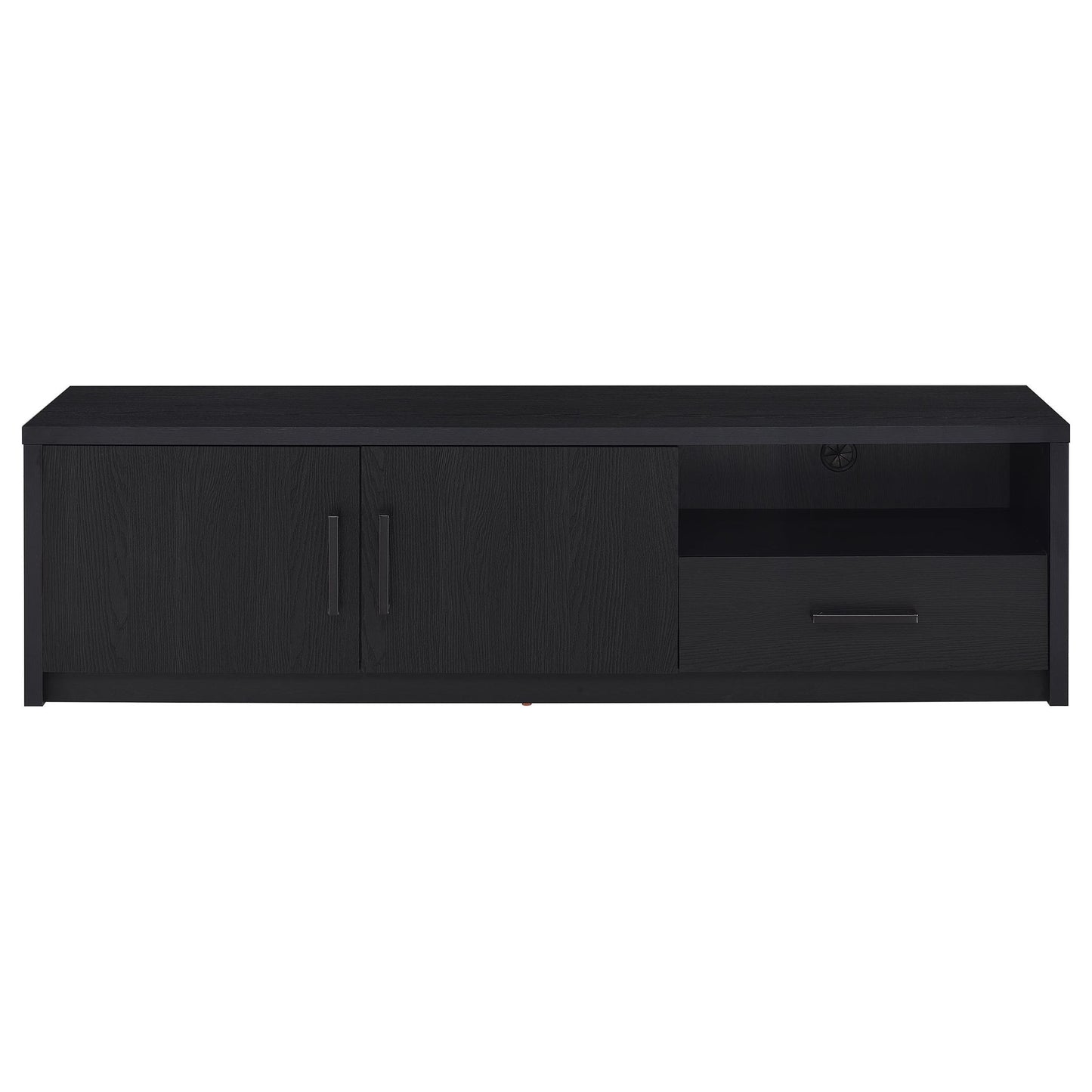 Ian - 2 Door TV Stand Media Console With Storage - Black