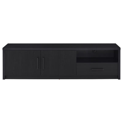 Ian - 2 Door TV Stand Media Console With Storage - Black