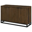 Thurston - 4 Door Accent Cabinet Carved Doors - Dark Brown