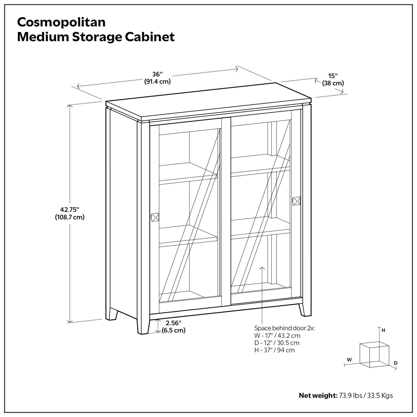 Cosmopolitan - Handcrafted Medium Storage Cabinet