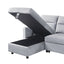 Ruby - Reversible Sleeper Sectional Sofa With Storage Chaise And Side Pocket - Light Gray