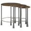 3 Piece Nesting Table Set - Brown