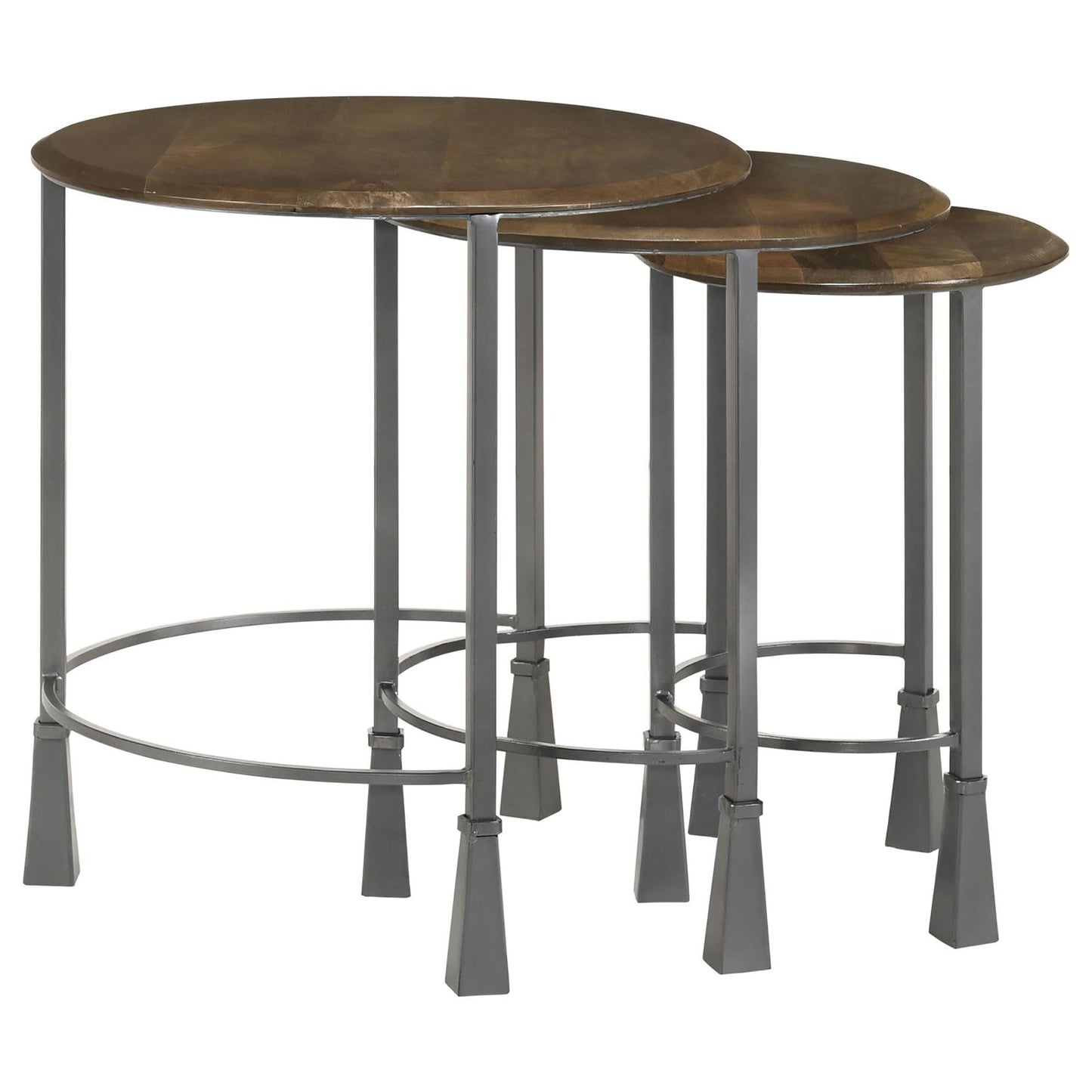 3 Piece Nesting Table Set - Brown