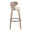 Cosini - Mid Century Modern Fixed Height, Barstool & Swivel And Round Footrest (Set of 2)