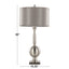 Joan - Contemporary Table Lamp (Set of 2) - Nickel / Gray Satin
