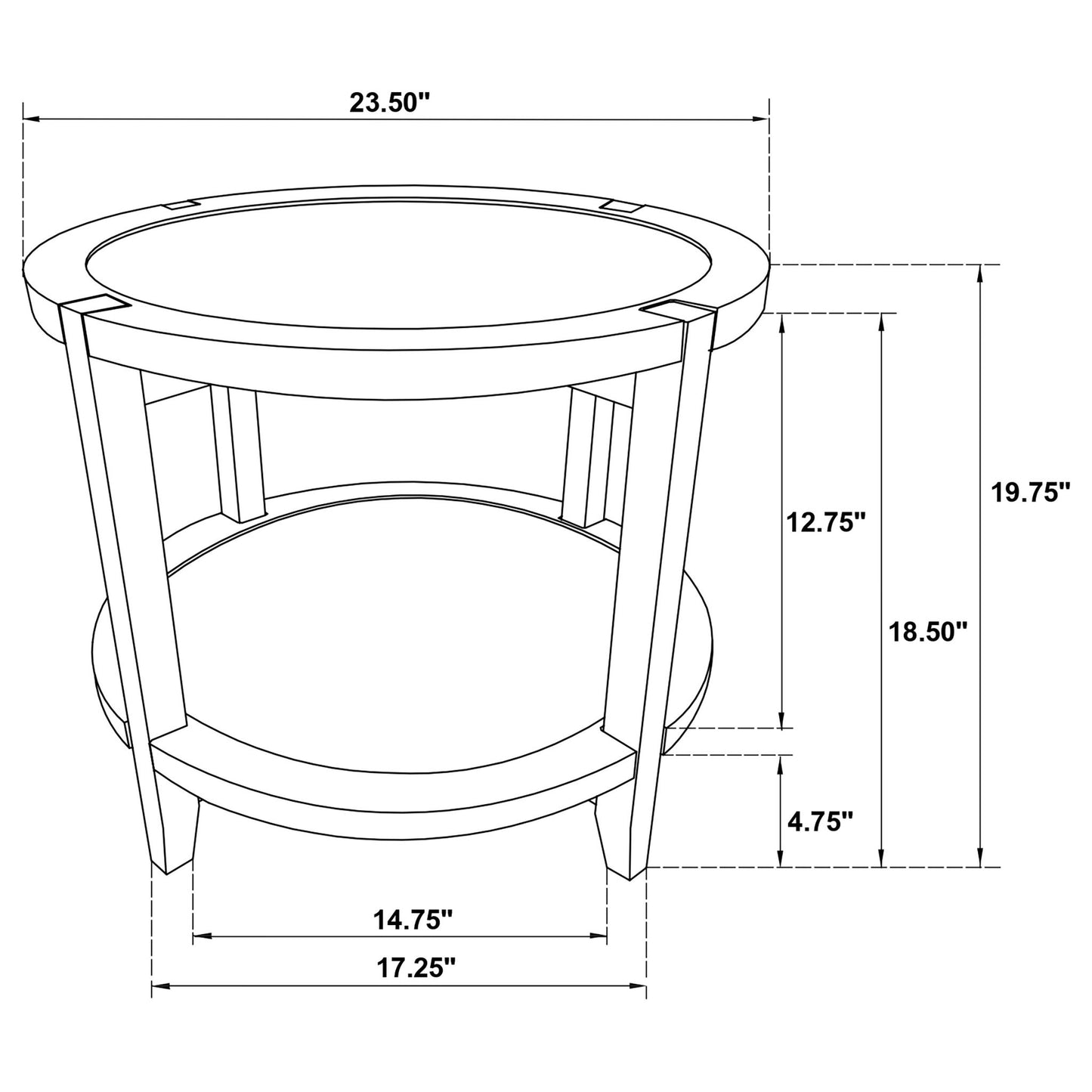 Elliott - 2 Piece Round Coffee And End Table Set - Maple