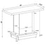 Fiona - Pedestal Console Table With Geometric Design - Cappuccino