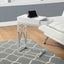 Accent Table, C - Shaped Glossy Contemporary & Modern - White