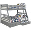 Keira - 2 Drawer Twin Over Full Bunk Bed - Gray