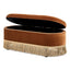 Melinda - Oval Tufted Bullion Fringe Storage Bench