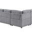 Nyhan - Upholstered Corner Sectional With Pull Out Loveseat And Storaged Chaise - Light Gray