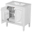 Double Sink Bathroom Vanity Set With Wall Mount Mirror Cabinet