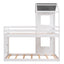 Bunk Bed Wood Bed & Roof, Window, Guardrail, Ladder
