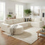 Modular Cloud Sectional Sofa Set, U-Shaped Upholstered Couch With Deep Seat