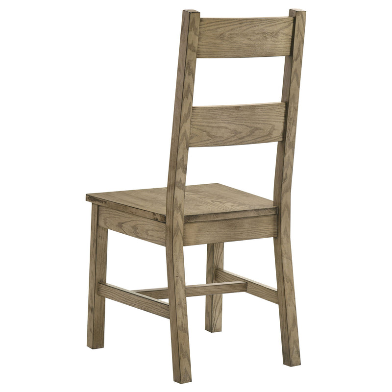 Cressley - 5 Piece Dining Set With Ladder Back Chairs - Light Oak