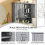Multi Functional Wall Mounted Cabinet With Adjustable Shelves For Bathroom