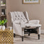 Armchair Recliner With Pushback Mechanism And Wingback Design