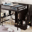 Loft Bed With Bookshelf, Drawers, Desk, And Wardrobe