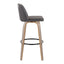 Toriano - Mid-Century Modern Fixed Height BarStool With Round Footrest (Set of 2)