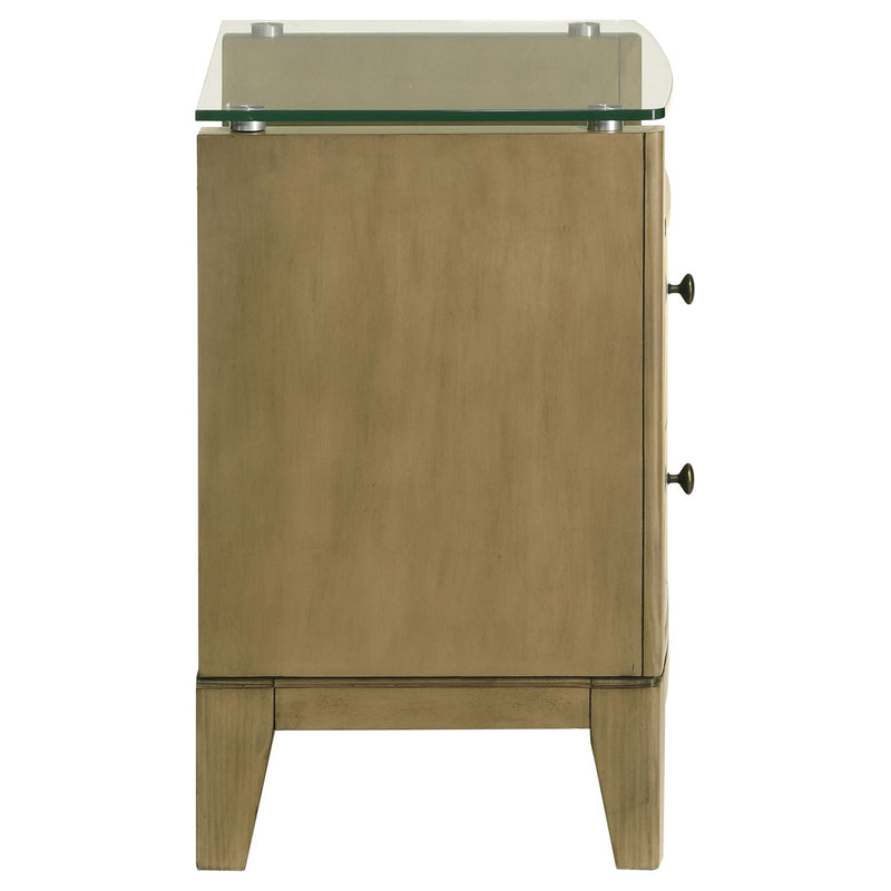 Menlo - 2 Drawer Nightstand - Pine Wood
