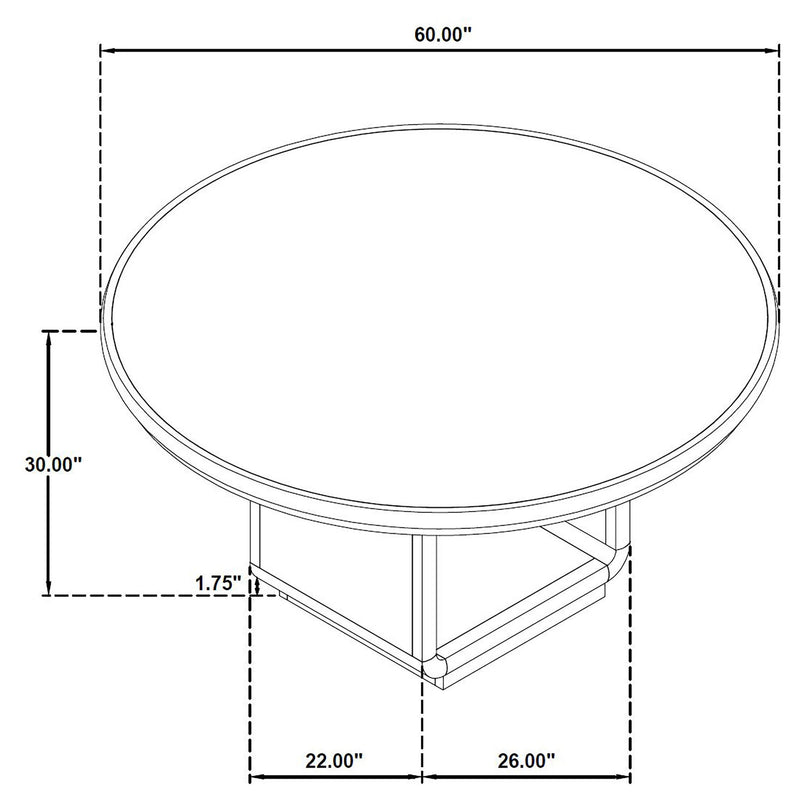 Bangor - Round Dining Table - Black