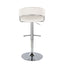 Jie - Contemporary Adjustable Barstool With Swivel & Rounded T Footrest (Set of 2)