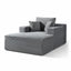 Convertible Chaise Lounge Chair With Wide Armrest & Throw Pillows