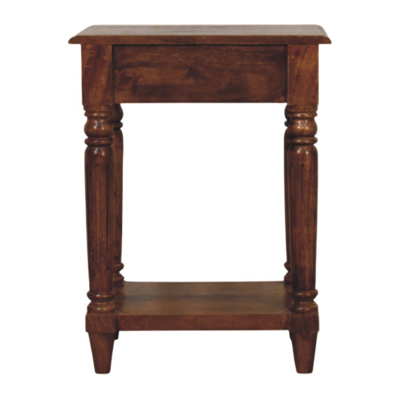 Turned Legs Drawer Table
