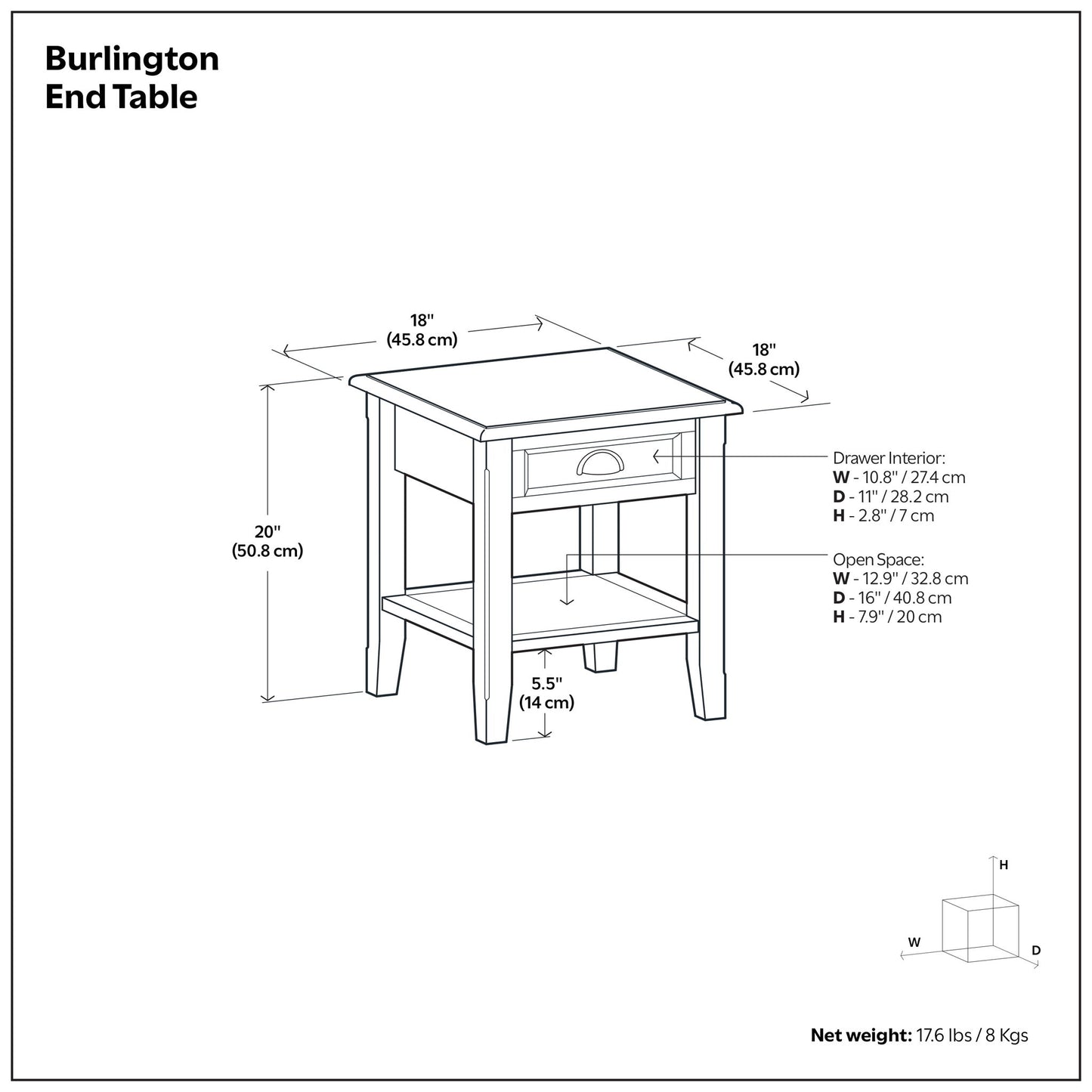 Burlington - End Table - Mahogany Brown