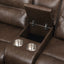 Aashi - Leather Gel Match Recliner Loveseat - Brown