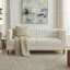 Modern 3 Seater Sofa, Upholstered Couch With Curved Armrests