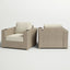 Outdoor Lounge Chairs With Cushions, Weather Resistant - Gray Mix