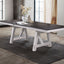 Maisie - Dining Table Top & Base - White / Dark Brown
