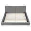 Upholstered Platform Bed, Grounded Bed With Solid Frame