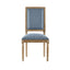 French Country Style Dining Chair With Upholstered Seating And Fluted Legs