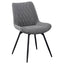 Vellux - 5 Piece Round Dining Table Set With Concrete Top Upholstered Chairs - Gunmetal