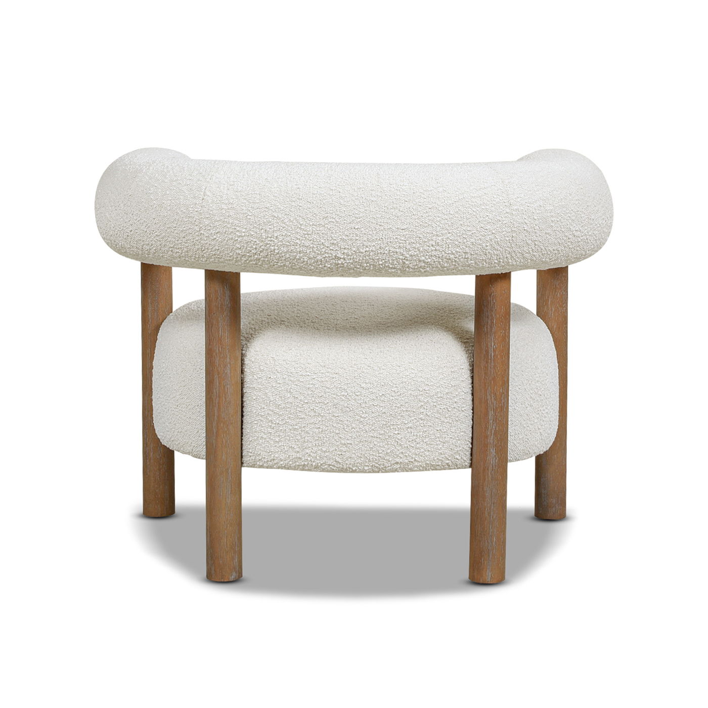 Fuji - Barrel Accent Arm Chair - Ivory White