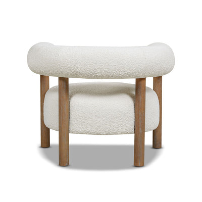 Fuji - Barrel Accent Arm Chair - Ivory White