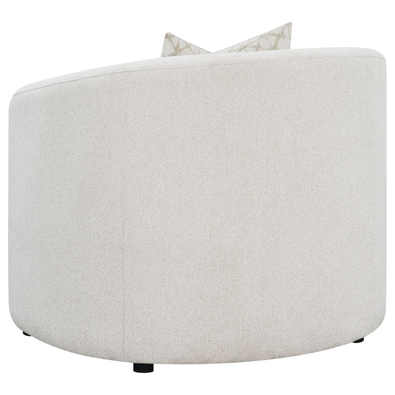 Rory - Sloped Arms Chair With Pillow - White