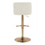 Toriano - Contemporary Adjustable Barstool Swivel With Rounded T Footrest (Set of 2)