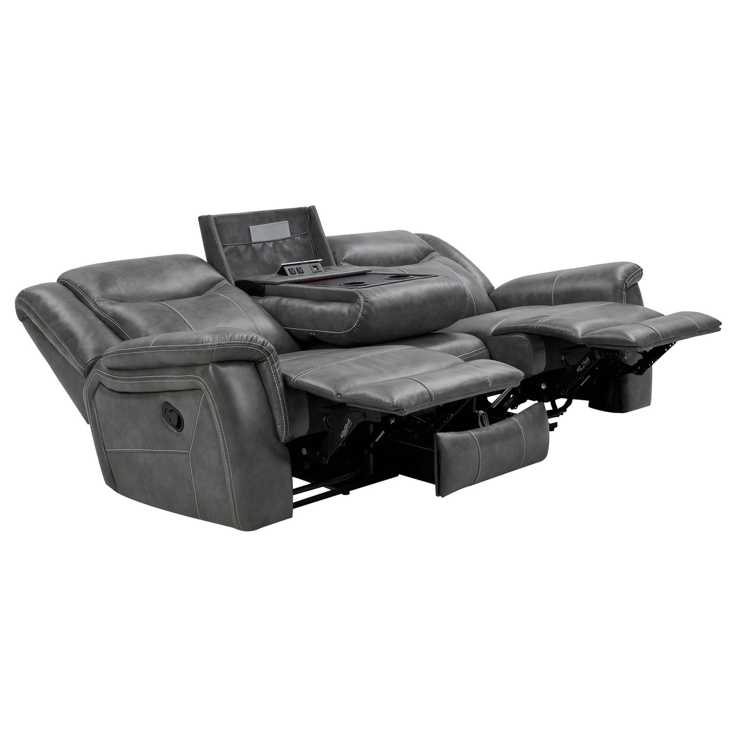 Hudson - Motion Sofa Pillow Top Arms Reclining Comfort - Gray