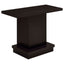 Fiona - Pedestal Console Table With Geometric Design - Cappuccino