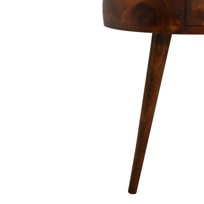 Semi Circle Nightstand - Chestnut