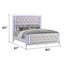 Opium - King Size Tufted Bed - White