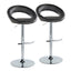 Posh - Contemporary Adjustable Barstool With Swivel With Rounded T Footrest (Set of 2)