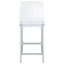 Counter Height Stools With Curved Back Design (Set of 2) - Clear