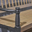 Slatted Bench With Built In Shelf