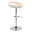 Grotto - Contemporary Adjustable Barstool, Swivel With Rounded T Footrest (Set of 2)