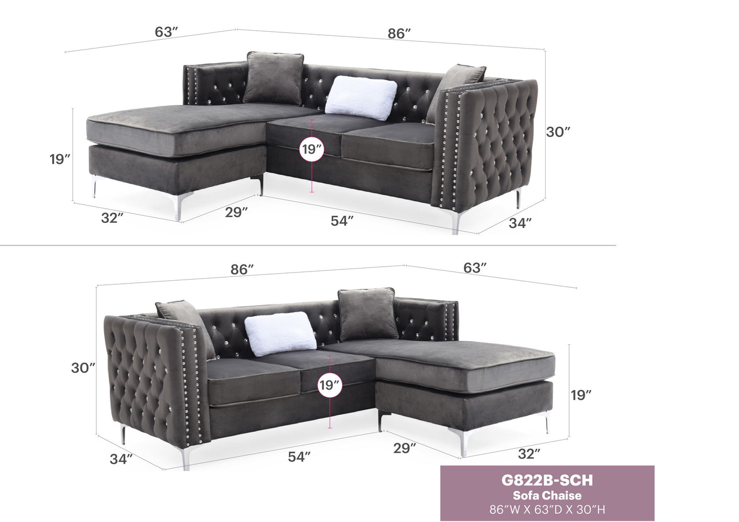 Paige - Sofa Chaise